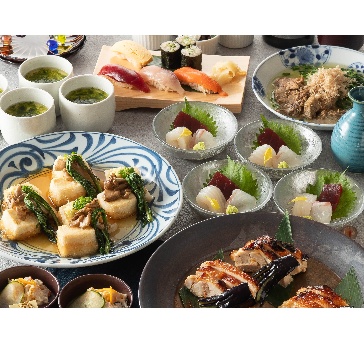 【あかつきコース】全9品 2時間飲放題付5280円⇒4800円（税込）