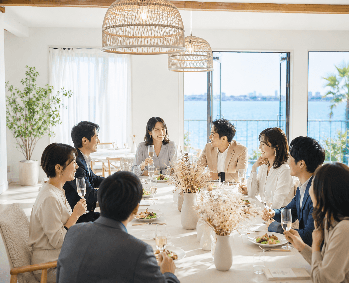 【5,000円～懇親会・交流会パーティープラン】
プロジェクター／ワイヤレスマイク／音響照明設備／乾杯スパークリング人数分無料！！