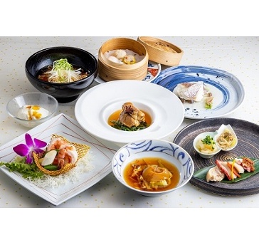 卓盛り形式(大皿料理）　中華料理　夏の宴席プラン￥8,000【2時間飲み放題付き】