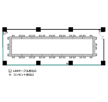 ロの字 : 最大40名