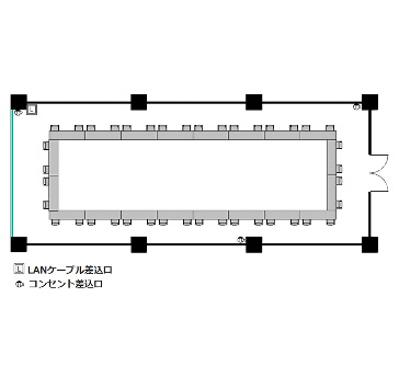 ロの字 : 最大40名
