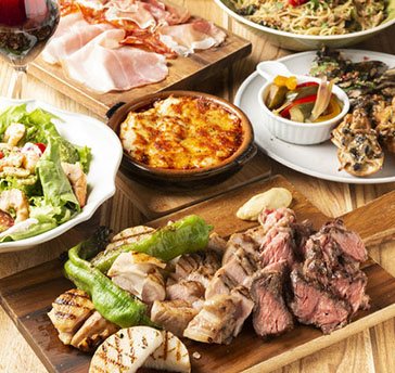 フレバケ人気のお料理が詰まったアンガス牛ステーキと若鶏のスパイシーハーブローストプラン！