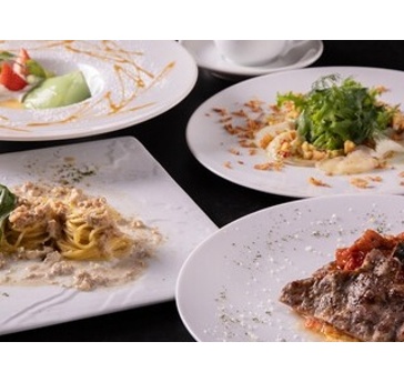 【ランチコース】～メインが肉料理～　真鯛のカルパッチョ・季節のパスタ・豚肩ロースのグリル・自家製ティラミスなど全4品