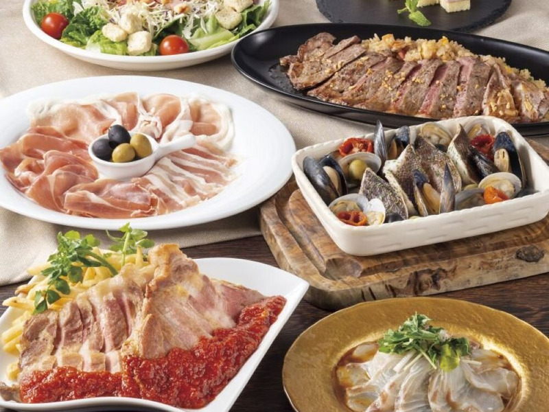 【120分飲み放題付】クーパーズコース 全7品・山形豚と魚介を一度に