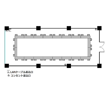 ロの字 : 最大40名