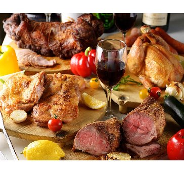 熟成肉★（牛・豚・ソーセージ）食べ放題＆３時間飲み放題プラン