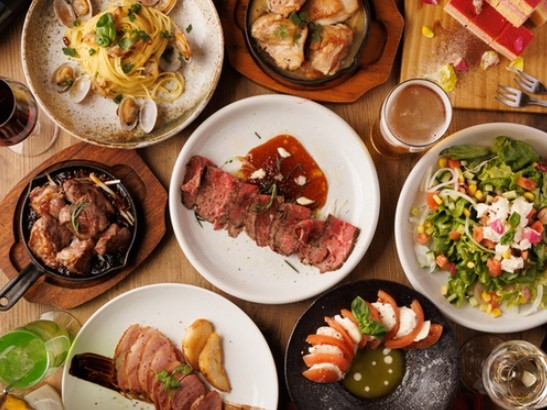 【主役がいる宴会にお勧め】超絶ガッツリ！肉コース 2時間飲み放題付き6000円(税込)<全8品>