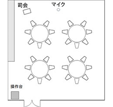宴会スタイル（円卓）
28名様の場合