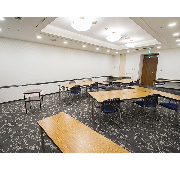 最大シアター型で７０名収容可能です。

お客様の用途に合わせてレイアウトさせていただきます。

「会議・研修・セミナー・展示会・パーティー等」、様々なニーズに合わせてご利用いただけます。