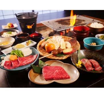 能登牛づくし炭火焼き御膳

