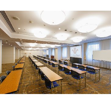 当会場の中で最も広い２５４㎡の会場になります。最大シアター型で２２０名収容可能です。

お客様の用途に合わせてレイアウトさせていただきます。

「会議・研修・セミナー・展示会・パーティー等」様々なニーズに合わせてご利用いただけます。