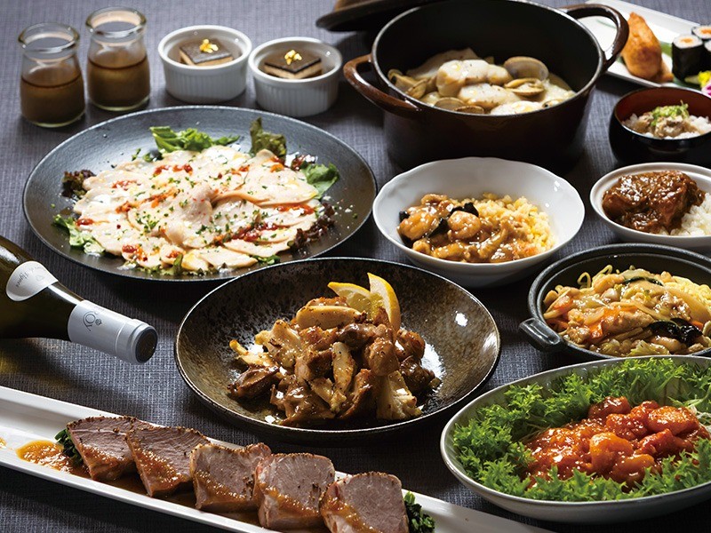 道産鶏の低温ローストと近海食材のMIXプラン