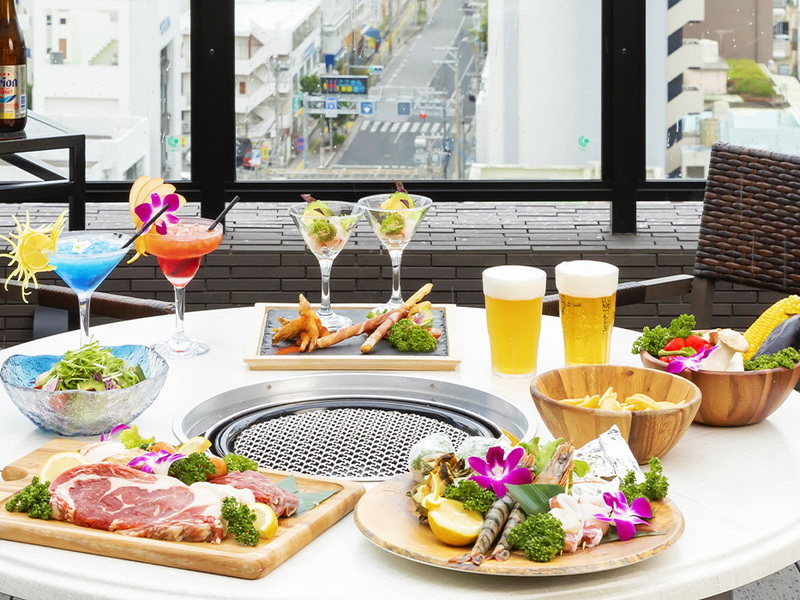 【飲み放題付】13Fテラスで手ぶらBBQ STANDARD（グルクンのホイル焼き付き）
