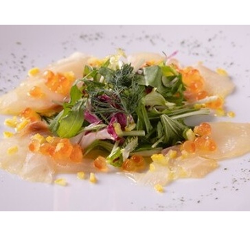 【ランチコース】～肉＆魚のWメイン～　真鯛のカルパッチョ・季節のパスタ・カジキマグロの香草パン粉焼・豚肩ロースのグリルなど全5品