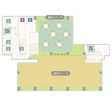 展示会+商談スペースのレイアウトイメージになります。