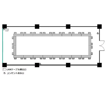 ロの字 : 最大40名
