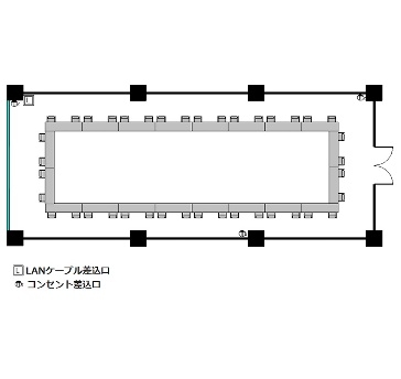 ロの字 : 最大40名