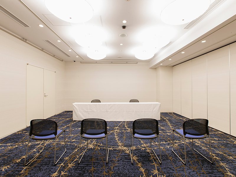最大シアター型で４８名収容可能です。

お客様の用途に合わせてレイアウトさせていただきます。

「会議・研修・セミナー・展示会・パーティー等」様々なニーズに合わせてご利用いただけます。