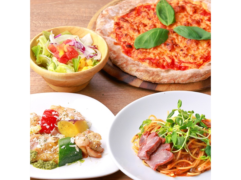 人気No.1!【2時間飲み放題付】Aコース◎自慢の肉ボロネーゼと鶏もも肉の香草パン粉焼きが味わえるコース!