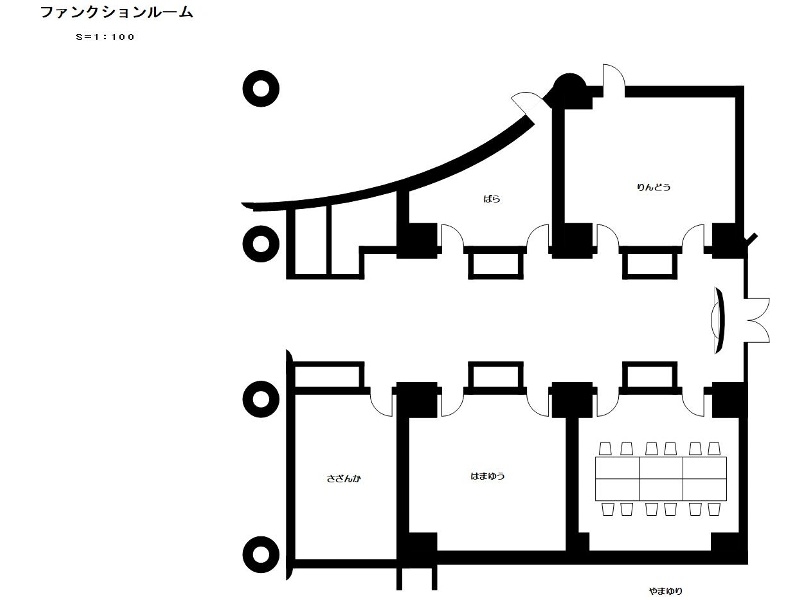 流し（横）レイアウト