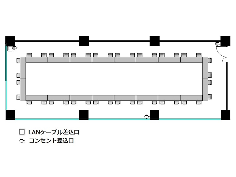 ロの字 : 最大40名