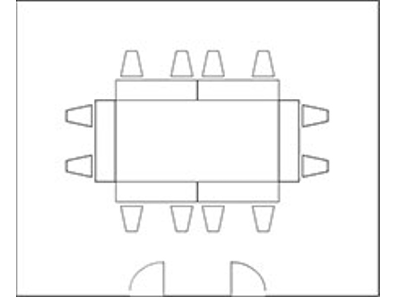 口の字形式
12名様の場合
