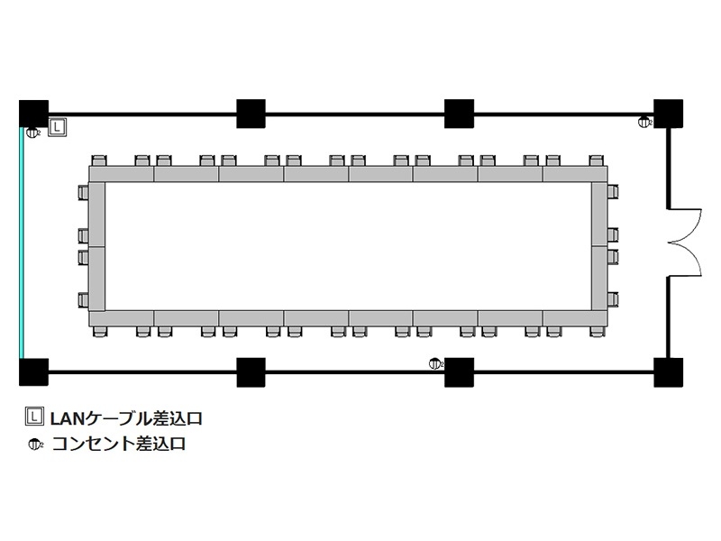 ロの字 : 最大40名