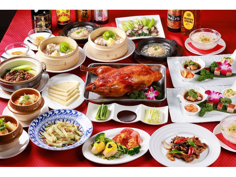 「飛龍」コース8000円 【全11品+飲み放題2h付】『北京ダック』『海老チリ』がついた贅沢コース