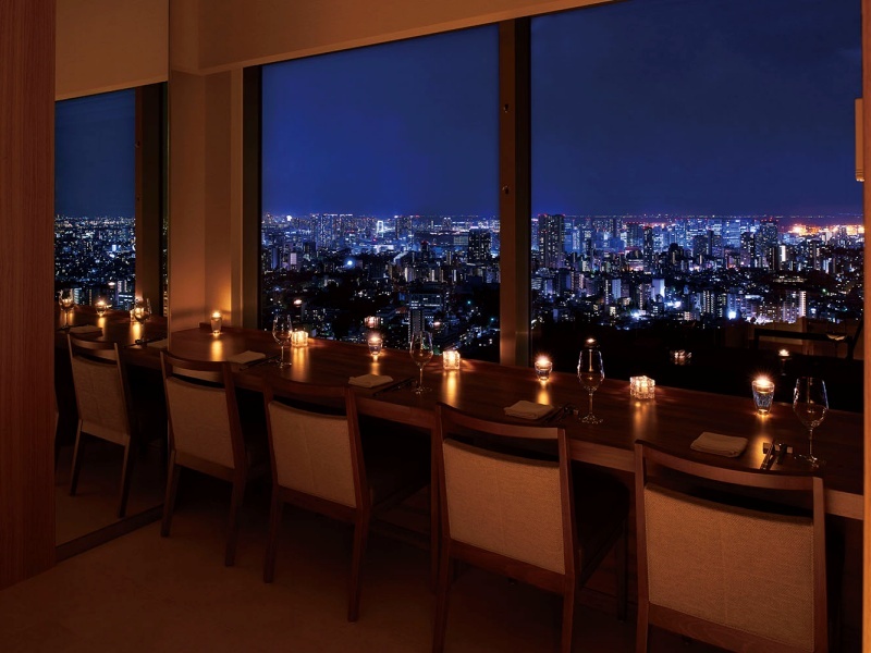 夜景の見える席