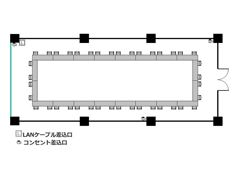 ロの字 : 最大40名