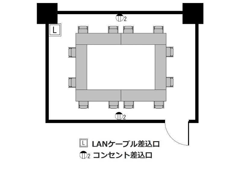 ロの字 : 最大12名