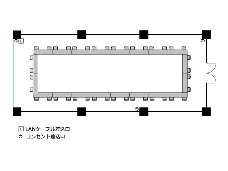 ロの字 : 最大40名