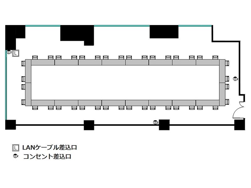 ロの字 : 最大40名