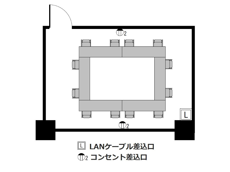 ロの字 : 最大12名