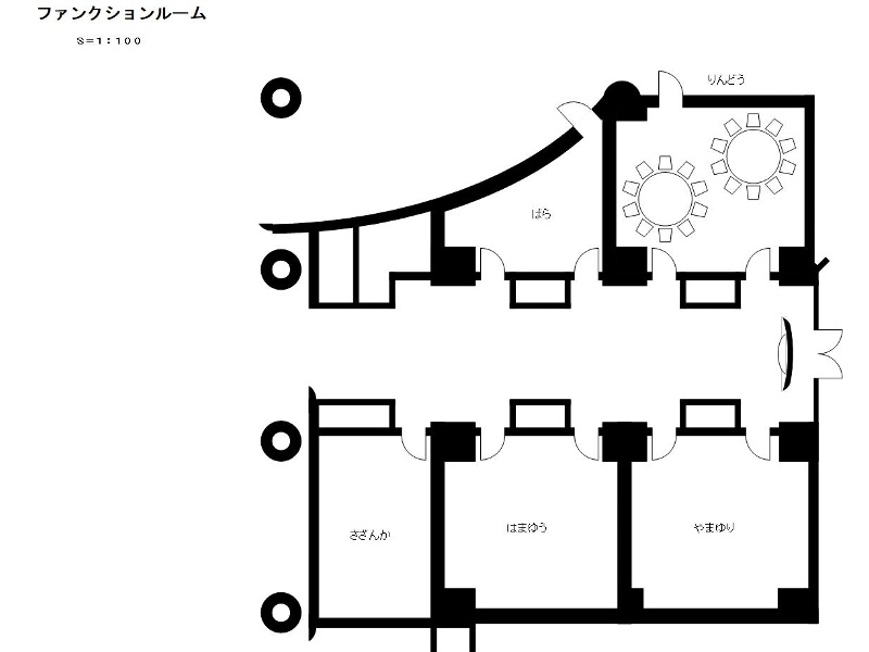 正餐20名様レイアウト