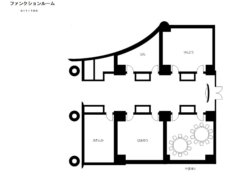 正餐20名様レイアウト