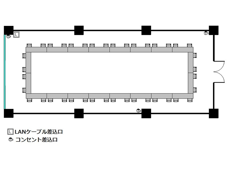 ロの字 : 最大40名