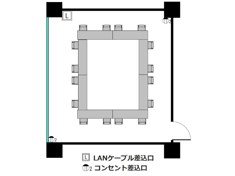 ロの字 : 最大16名