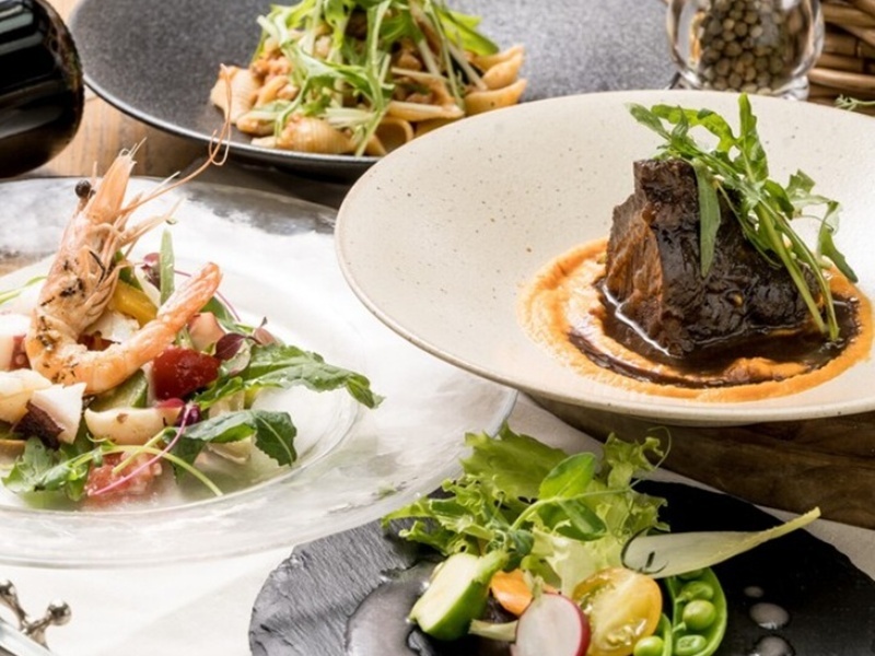 【会食や特別な集まりに】120分飲み放題付きイタリアンのフルコース料理<6皿>貸切パーティープラン