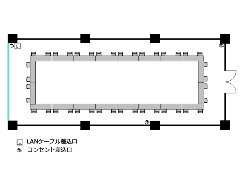 ロの字 : 最大40名