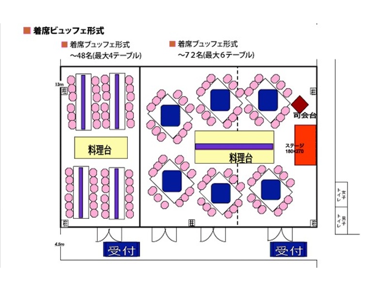 着席ブュッフェレイアウト
