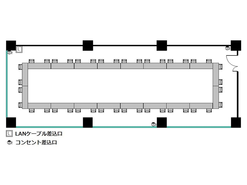 ロの字 : 最大40名