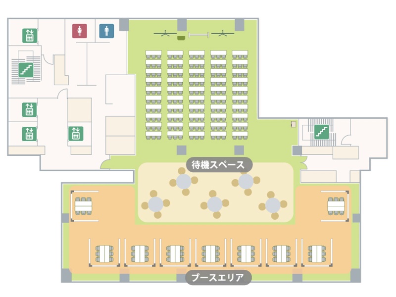 ブースエリア+説明会のレイアウトイメージになります。