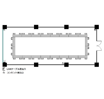 ロの字 : 最大40名