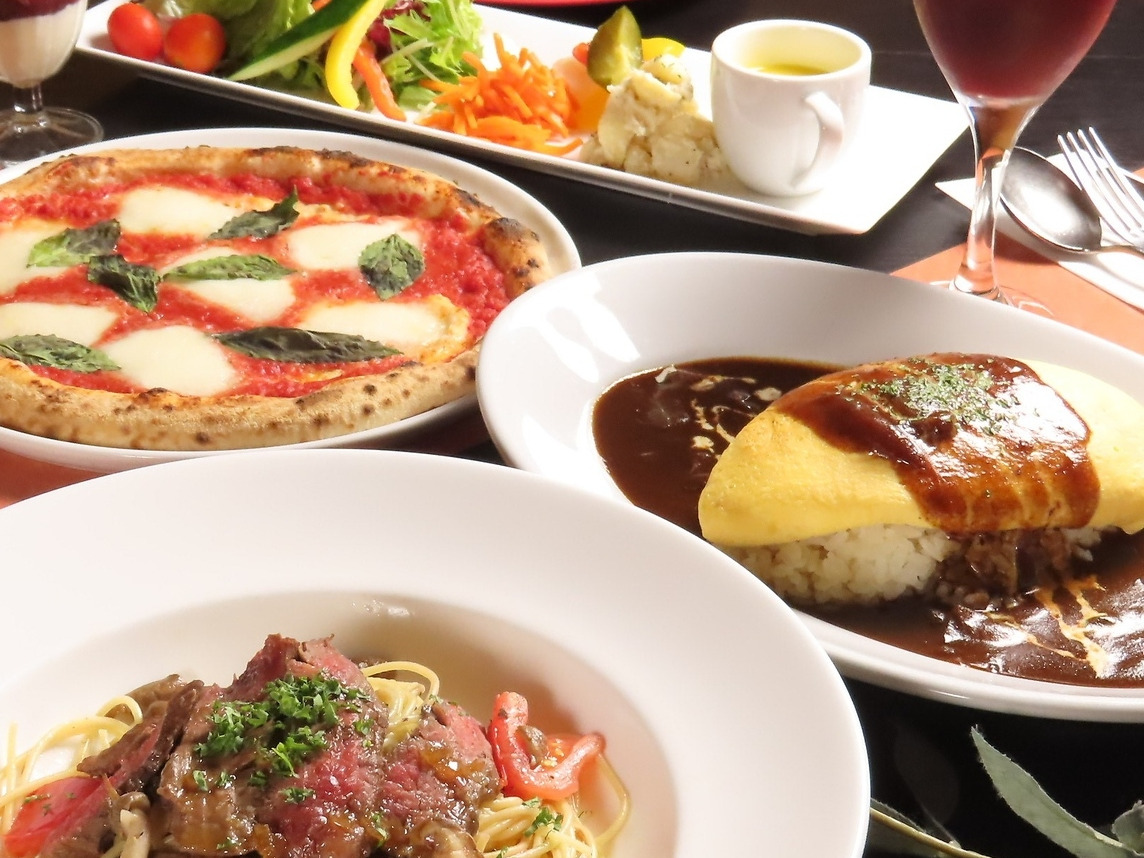 【カジュアルプラン】90分飲み放題付（L,O10分前）ピザ・パスタ・デザート付