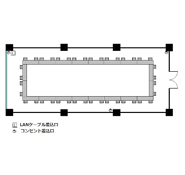 ロの字 : 最大40名