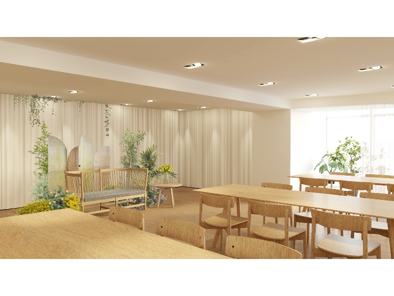 提携のフローリストと一緒にイベントのイメージに合わせて装花をデザインすることもできます。