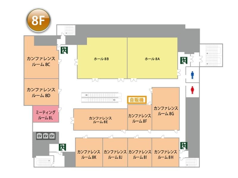 フロアマップ（8階）