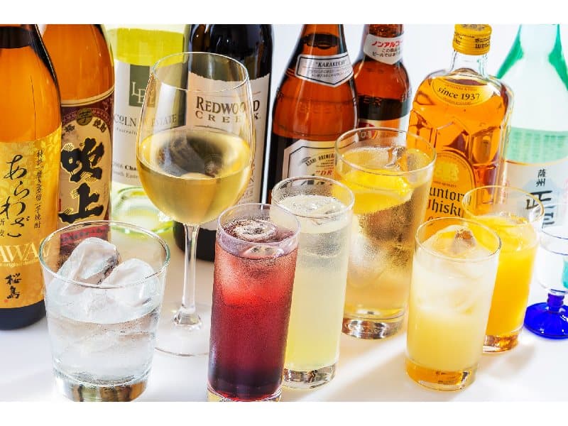 宴会場もレストランも飲み放題は1500円税込と県内No.1のお得プラン。