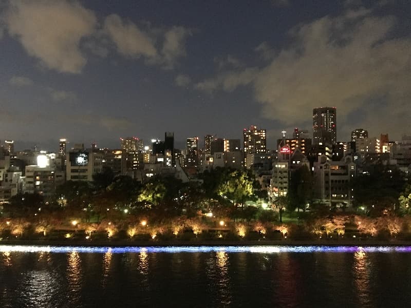 宴会場から見える夜景
